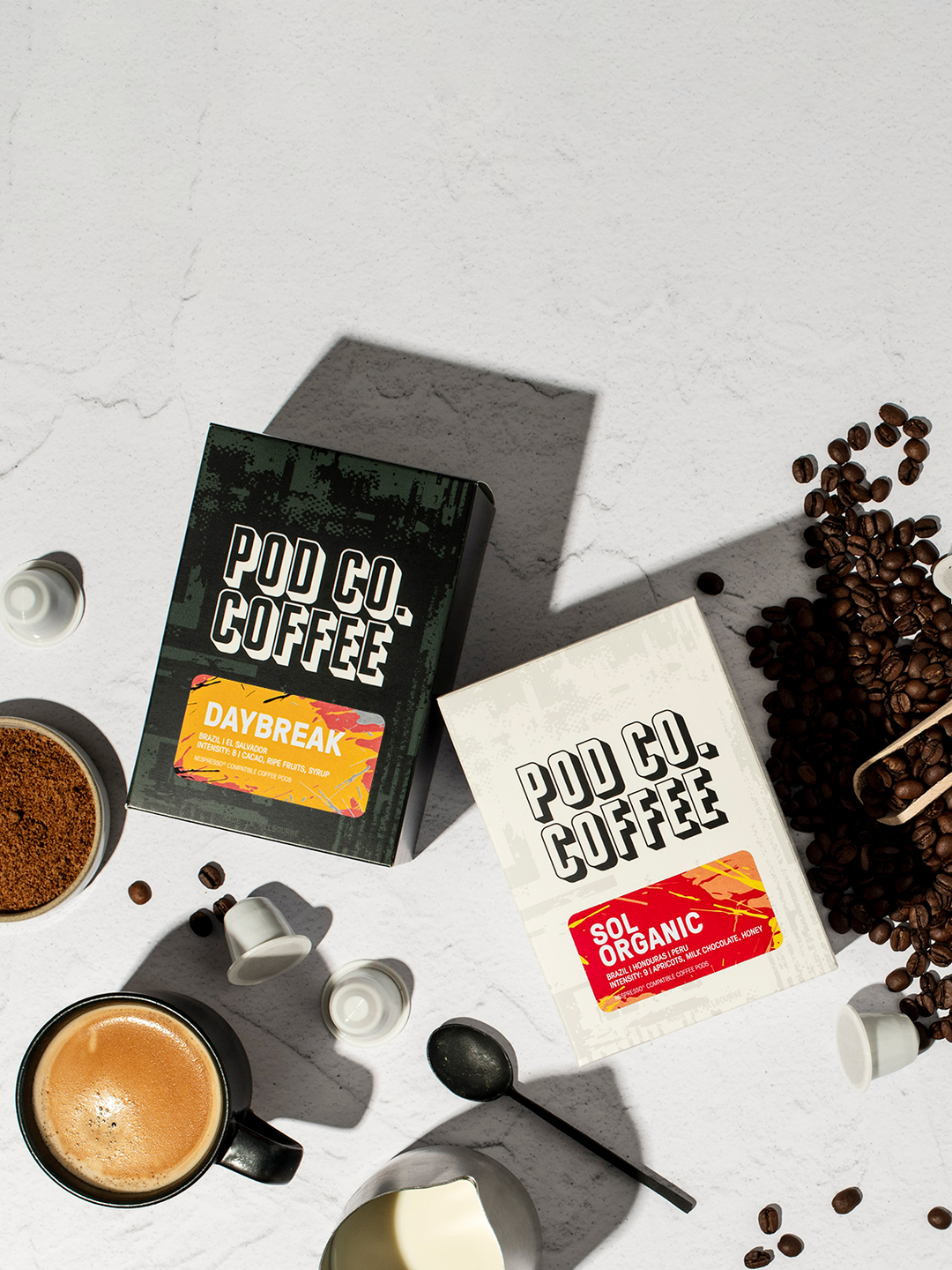 Tad Pod Biodegradable & Compostable Nespresso Compatible Pods | POD CO. COFFEE